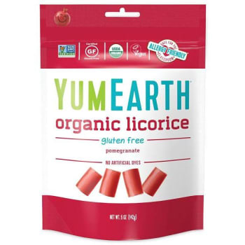 Yumearth Organic Gluten Free Pomegranate Licorice, 5 Oz Bag, 4/pack