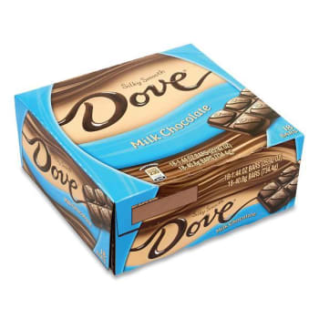 Image for Dove Milk Chocolate Bars, 1.44 Oz, 18 Bars/Carton from HD Supply