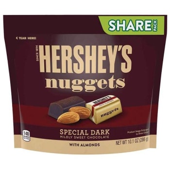 Hershey's Nuggets Share Pack, Special Dark With Almonds, 10.1 Oz Bag, 3/pack