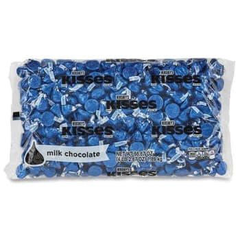 Image for Hershey's Kisses, Milk Chocolate, Dark Blue Wrappers, 66.7 Oz Bag from HD Supply