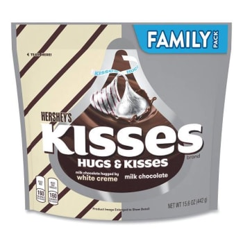 Hershey's Kisses And Hugs Family Pack Assortment, 15.6 Oz Bag, 3 Bags/pack