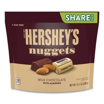 Image for Hershey's Nuggets Share Pack, Milk Chocolate With Almonds, 10.1 Oz Bag, 3/pack from HD Supply