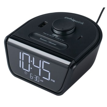 Image for Brandstand Cubiewink 2.0 Alarm Clock With Two Usb Ports from HD Supply