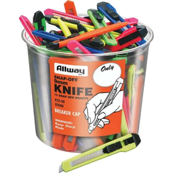 Image for Allway Tools K13-50 9mm 13Pt Snap Off Knife Bucket, Package Of 50 from HD Supply