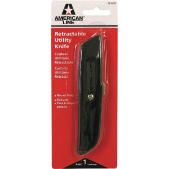 Image for American Safety Razor 66-0437 Black Metal Retract Utility Knife, Package Of 10 from HD Supply