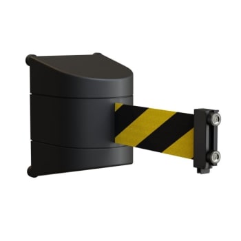 Image for Montour Line Black Plastic 30' Magnetic Wall Mount Yellow & Black Diagonal Belt from HD Supply