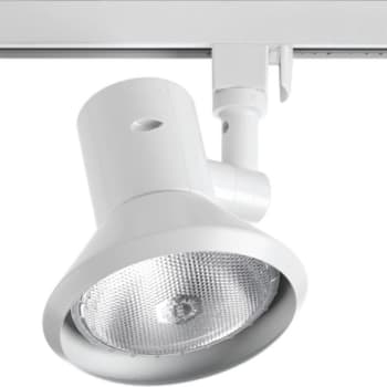 Image for Progress Lighting White 4-3/4" One-Light Shallow Profile Track Head from HD Supply