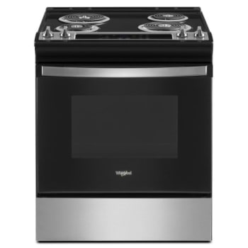 Image for Whirlpool® 30 In. Coil Electric Range With Self Cleaning In Stainless Steel And Black from HD Supply