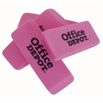 Office Depot® Pink Bevel Erasers Box Of 36