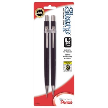 Pentel® 0.5mm Black Barrel Mechanical Drifting Pencil, Package Of 2