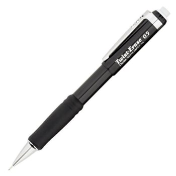 Image for Pentel® Twist-Erase™ Iii 0.5mm Black Barrel Mechanical Pencil, Package Of 2 from HD Supply