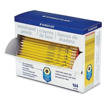 Staedtler® Graphite Lead Yellow Barrel Woodcase Pencil, Box Of 144