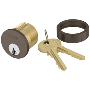Image for Yale Mortise Cylinder, 1 1/8", Para Keyway Keyed Random, Satin Bronze from HD Supply