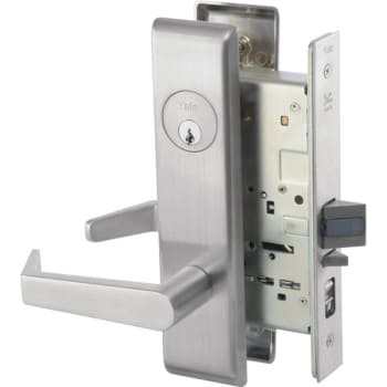 Image for Yale Mortise Lockset, Escutcheon Plate, Dormitory With Deadbolt, Grade 1 from HD Supply