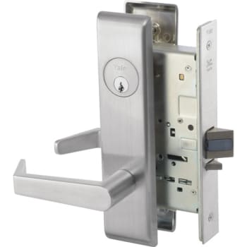 Image for Yale Storeroom Function Mortise Lockset, Escutcheon Plate Less Core Satin Chrome from HD Supply