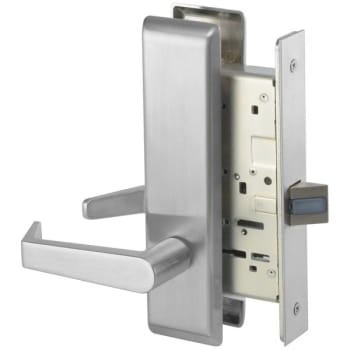 Image for Yale Passage Function Mortise Lockset Escutcheon Plate Grade 1 Satin Chrome from HD Supply