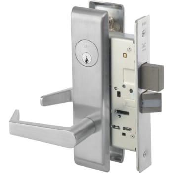 Image for Yale Mortise Lockset, Less Cylinder, Escutcheon Plate, Dormitory W Deadbolt from HD Supply