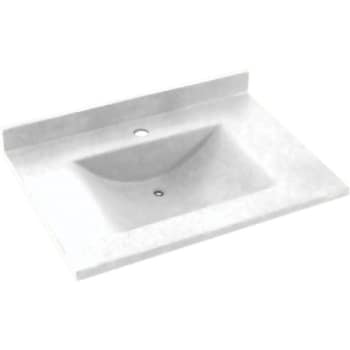 Image for Swan® White Contour Solid Surface Single Bowl Vanity Top 22" X 25" from HD Supply