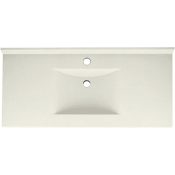 Image for Swan® Bisque Contour Solid Surface Single Bowl Vanity Top 22" X 43" from HD Supply