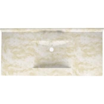 Image for Swan® Tahiti Sand Contour Solid Surface Single Bowl Vanity Top 22" X 43" from HD Supply