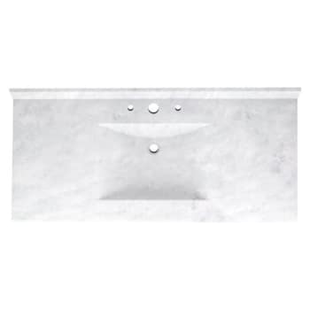 Image for Swan® Ice Contour Solid Surface Single Bowl Vanity Top 22" X 43" from HD Supply
