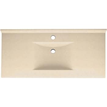 Image for Swan® Tahiti Sand Contour Solid Surface Single Bowl Vanity Top 22" X 49" from HD Supply
