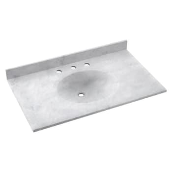 Image for Swan® Ice Ellipse Solid Surface Single Bowl Vanity Top 22" X 25" from HD Supply