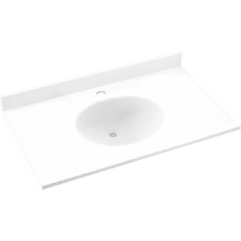 Image for Swan® White Ellipse Solid Surface Single Bowl Vanity Top 22" X 31" from HD Supply
