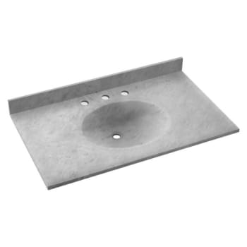 Image for Swan® Ice Ellipse Solid Surface Single Bowl Vanity Top 22" X 37" from HD Supply