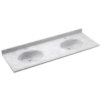 Image for Swan® Ice Ellipse Solid Surface Double Bowl Vanity Top 22" X 61" from HD Supply