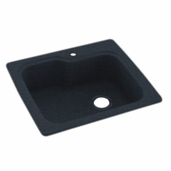 Image for Swan® Black Galaxy Solid Surface Single Bowl Kitchen Sink 25" X 22" from HD Supply