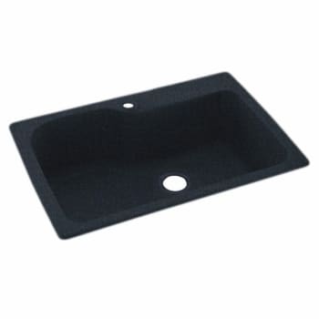 Image for Swan® Black Galaxy Solid Surface Single Bowl Kitchen Sink 33" X 22" from HD Supply