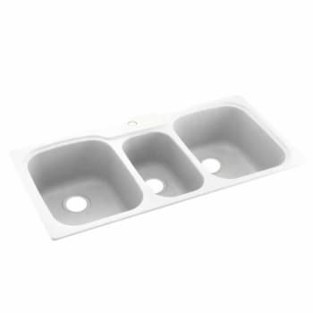 Image for Swan® White Solid Surface Triple Bowl Kitchen Sink 44" X 22" from HD Supply