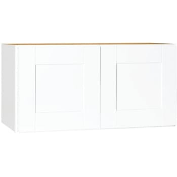 Hampton Bay Shaker Assembled Wall Bridge Kitchen Cabinet, 30" X 15" X 12" White