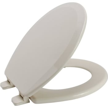 Image for Premier Molded Round Wood Closed Front Toilet Seat In Bone from HD Supply