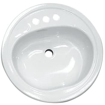 Image for Bootz 20 In. X 17 In. Bathroom Sink Enameled Steel Drop-In Oval In Bone from HD Supply