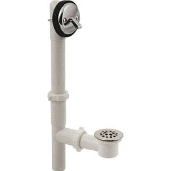 Gerber Classics 1-1/2 In. White Pvc Bath Waste And Overflow Drain In Chrome