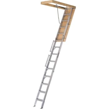 Louisville Ladder° Everest 350 Lb Aluminum 13-Step Attic Ladder 22.5 x 63"