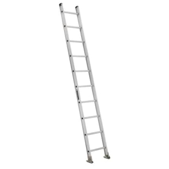 Louisville Ladder® Ae2100 300 Lb Aluminum 10-Step Single Ladder 10'