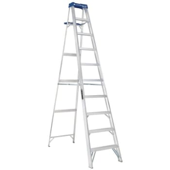 Louisville Ladder° AS2100 250 Lb Aluminum Step Ladder With Molded Pail Shelf 10'