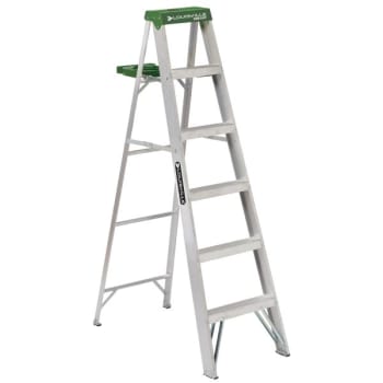 Louisville Ladder° AS4000 225 Lb Aluminum Step Ladder With Molded Pail Shelf 6'