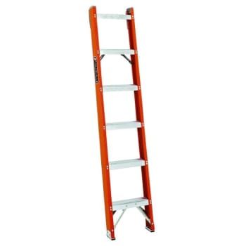 Louisville Ladder° FH1000 300 Lb Fiberglass 6-Step Shelf Ladder 6'