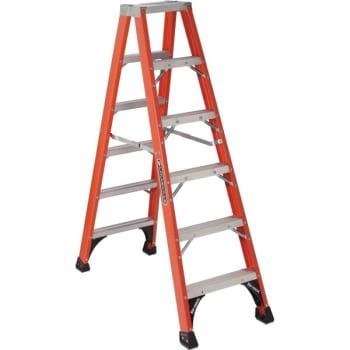 Image for Louisville Ladder® Fm1400hd 6 Ft. 375 Lb. Fiberglass 5-Step Twin Step Ladder from HD Supply
