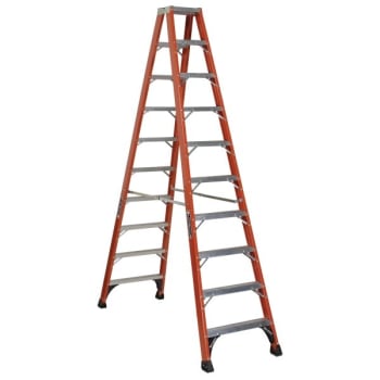 Image for Louisville Ladder® Fm1400hd 10 Ft. 375 Lb. Fiberglass 9-Step Twin Step Ladder from HD Supply