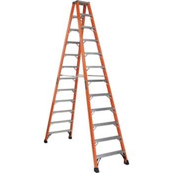 Image for Louisville Ladder® Fm1400hd 12 Ft. 375 Lb. Fiberglass 11-Step Twin Step Ladder from HD Supply
