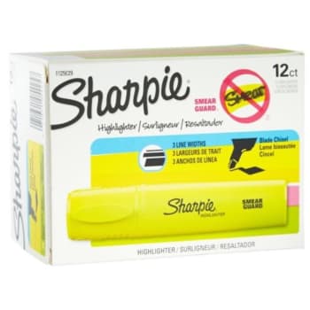 Image for Sharpie® Blade Highlighters, Chisel Point, Fluorescent Yellow, Package Of 12 from HD Supply