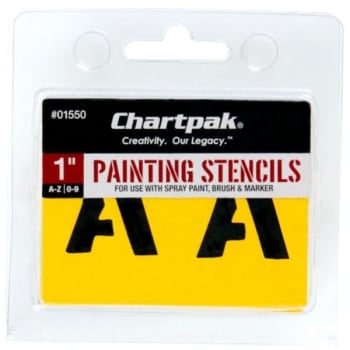Image for Chartpak Pickett Painting Stencils, Numbers/letters, 1" from HD Supply