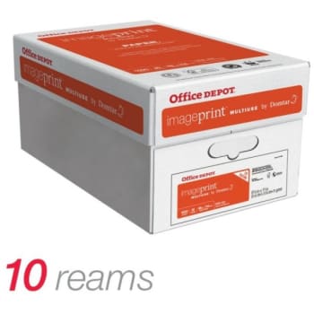 Office Depot® Multiuse Paper By Domtar, Letter, 20 Lb, White, Case Of 10