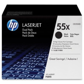 Image for Hp 55x Ce255xd Black Original Toner Cartridges, Package Of 2 from HD Supply