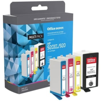 Office Depot Hp 920xl 920 Remanufactured Black Color Ink Cartridges Pack Of 4 Hd Supply